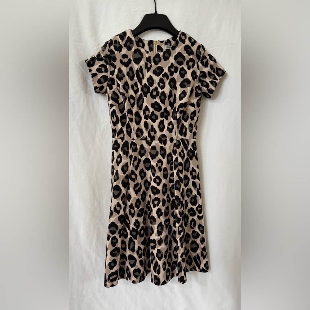 Eliza J Leopard Print Midi Dress